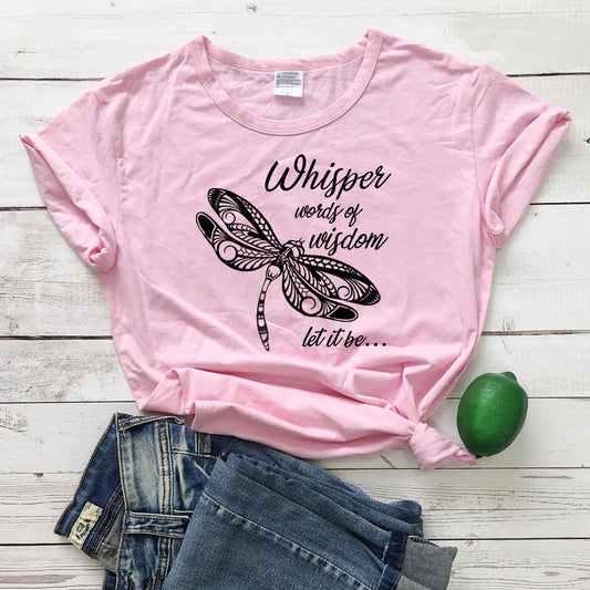 Whisper Words Of Wisdom' Summer Graphic Short Sleeve T-Shirt