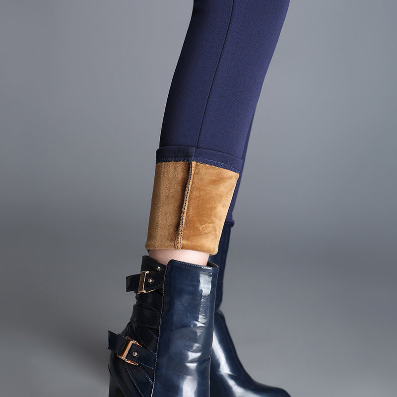 High waisted velvet pants | Padded Leggings