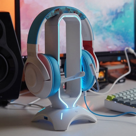 RGB Headset Stand - 3 in 1 Gaming Headphone Stand