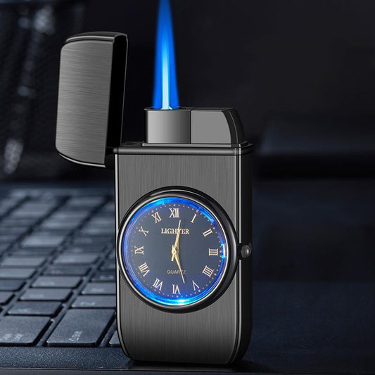 Watch With Light Inflatable Windproof Torch Lighter