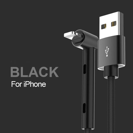 Dc charging cable black curved