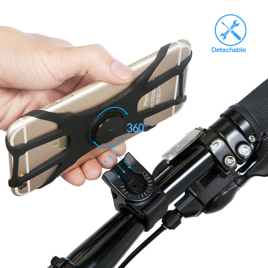 Bicycle Phone Mount: Universal Motorcycle Mount Fits for Phone 11 Pro Max/XR/XS Max/8/7/ 6/6s Plus, Galaxy S20/S9, 4.5"-7.0" Phones